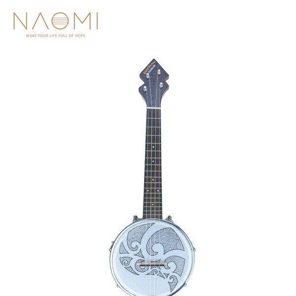 NAOMI Ukulele Banjolele Tenor Banjo Ukulele Banjolele W/Gig Bag +Tuner + Strap New