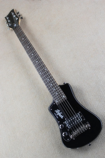 Recommended New Arrival Mini Travel Guitar Shorty Left hand Travel Electric Guitar Black w/Gig Bag