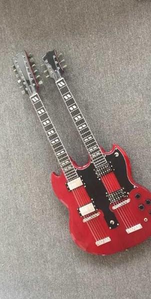 Hot Selling New Style Double Neck Guitar Apple Red Custom Shop double Neck 6/12 strings Electric Guitar