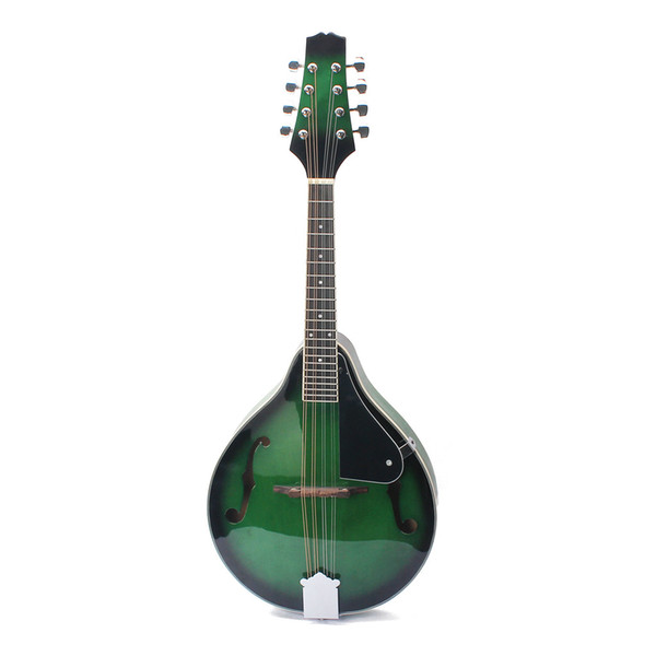 8 String Mandolin 21 Frets Acoustic Musical Instrument Green Color