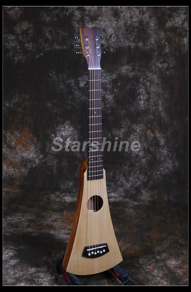 Starshine Travel Acoustic Guitar Full Solid ZZ-SX100 Solid Spruce Top Solid Mahogany Back&side