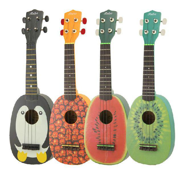 Soprano Ukulele Watermelon Style Kiwa Style Pineapple Style on Stock Free BagChina ukulele