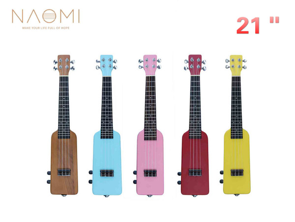 NAOMI 21'' Soprano Electric Ukulele Silence Electric Ukelele Bottle Shape 4 String Ukulele Accessories W/Gig Bag