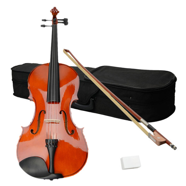 High Quality 16 Inch Acoustic Viola include Case Bow Rosin Nature Color for Student Musical Instruments