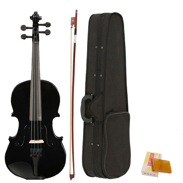 wholesale 4/4 Full Size Acoustic Violin Fiddle Black with Case Bow Rosin