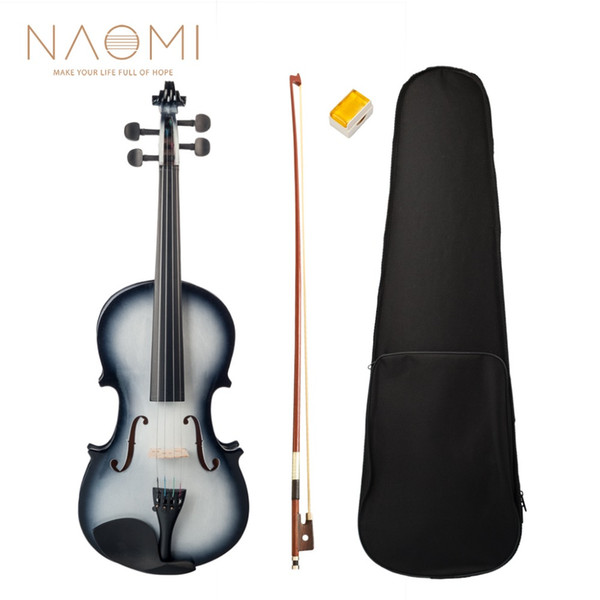 NAOMI Acoustic Violin 4/4 Violin Full Size For Students Beginners Bow + Case + Rosin Violin SET New