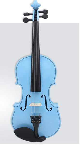 free shipping Blue Bright Violin Performing Popularized Practice of Solid Wood Adult Instruments