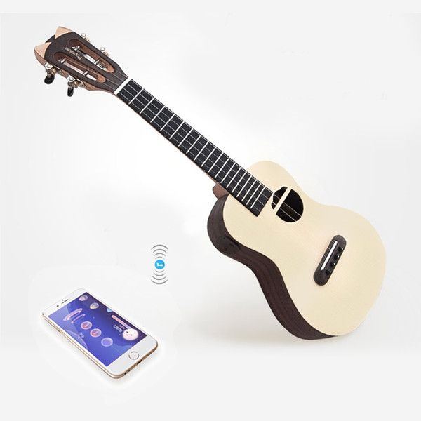 Populele S2 Acoustic Electric Guitar Smart Soprano Ukulele 23 Inch Mini Guitar Ukulele Concert for Beginners 4 String Guitarra