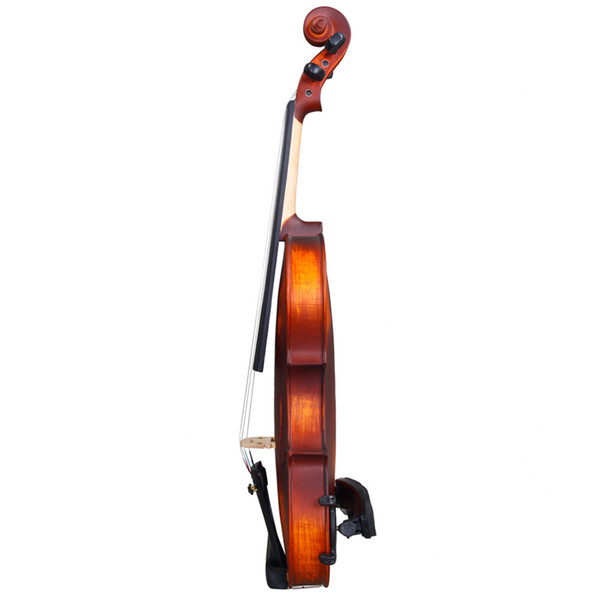 4/4 Full Size Classic Solid Wood Violin Fiddle with Case Bow Violin Strings Rosin Shoulder Rest Electronic Tuner