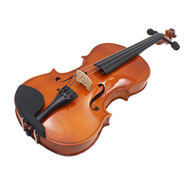 Wholesale solid wood violin solid wood popular violin beginner's practice natural color light violin