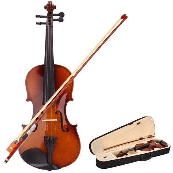 4/4 Violin Student Full Size Violin 4/4 Violin +BOW Rosin CASE-Natural Color