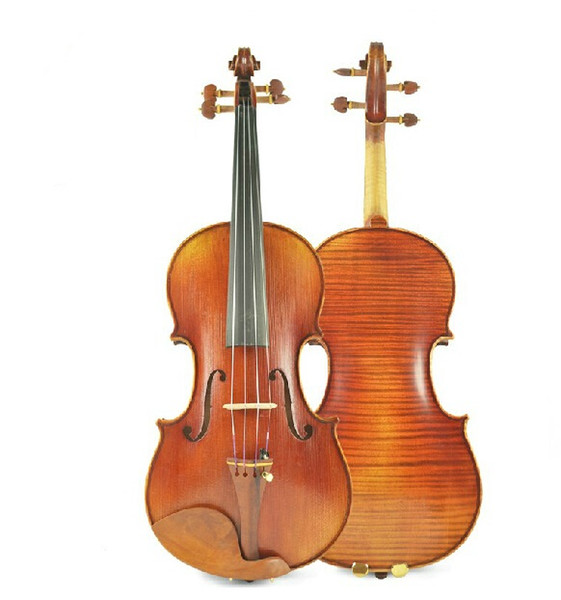 Free Shipping Antique Handcraft Technology High-grade spruce panel Solo Playing Violin Advanced Independent Board Tiger Stripe Violin