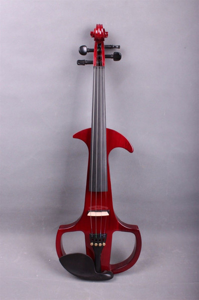 New 4/4 Electric Violin ebony peg Silent Pickup Powerful Sound Red 4-string Nice