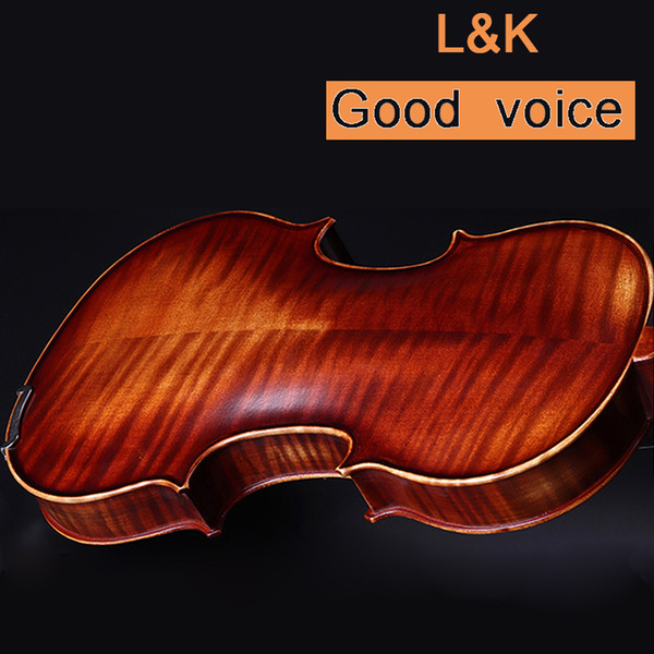 High grade handmade violin Spruce 4/4 3/4 Solid wood violin Natural tiger pattern Matte Violino fiddle case bow rosin free shipping