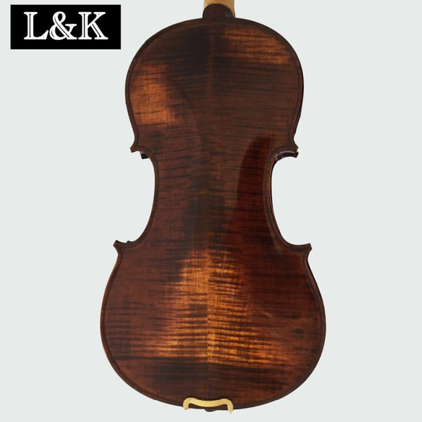 High grade violin 4/4 Full Size Brown Tiger pattern Solid wood manual violino Professional 4/4 Grading violin musical instrument free shippi