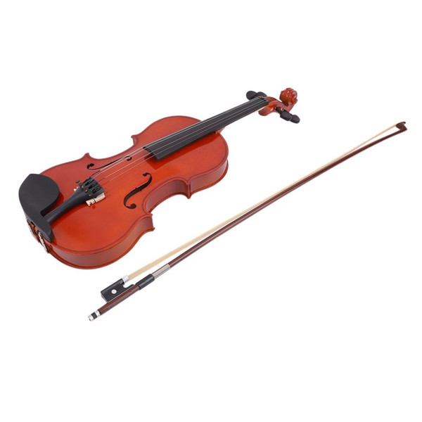 4/4 Violin Natural Acoustic Basswood Face Board Violin For Musical Stringed Instruments with Case Box Rosin Bow