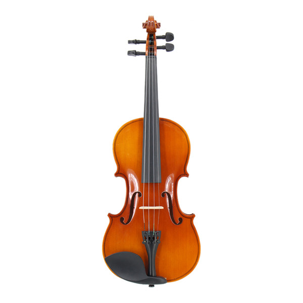 For Kids w/ Case Mute Bow Strings Students Beginner Acoustic Violin Oil Varnish Craft Stripe Solid Wood Violino Violin 4/4 3/4