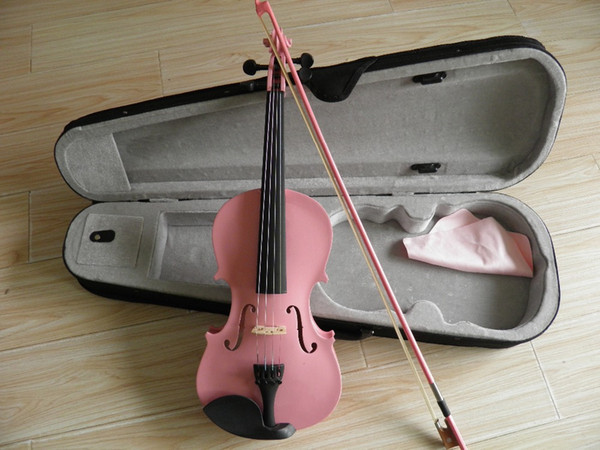 handmand pink violin full with pink case bow 4/4 3/4 2/4 1/4 1/8