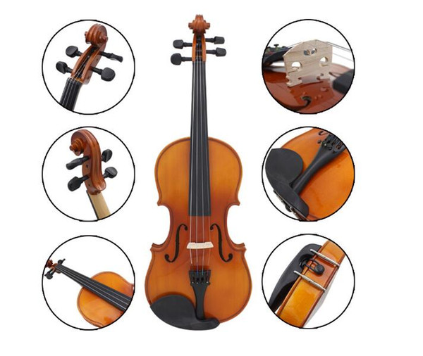 free shipping Natural Bright Violin Tiger-print Solid Wood Violin