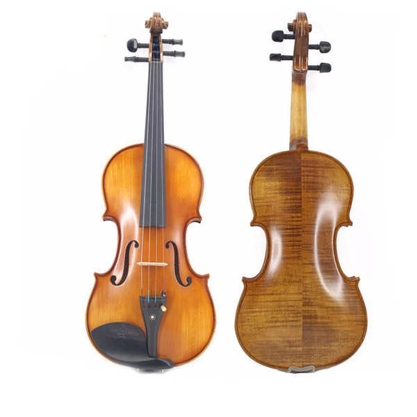 Free Shipping Brand Lacquer Paint Nature Tiger Stripe Violin 100% Handmade Student Grading Test Violin 4/4 1/8 3/4 1/4 1/2 Student