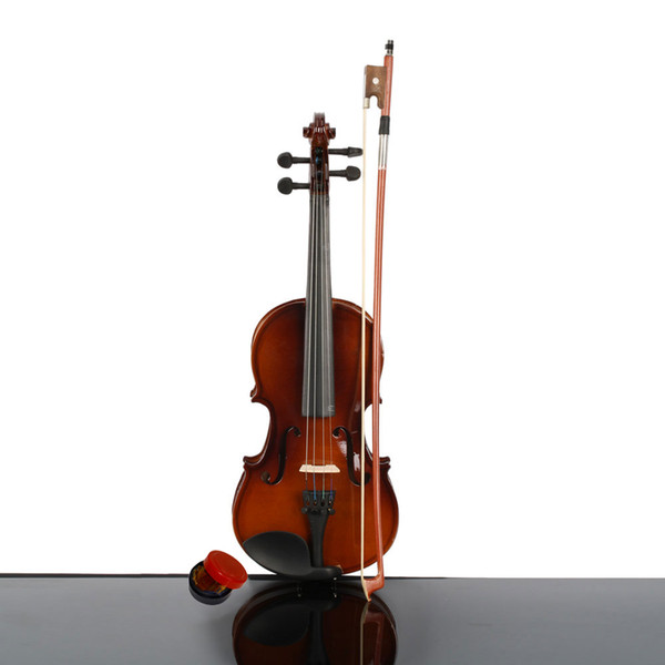 New Acoustic Violin 1/4 Size Natural Color with Case+ Bow + Rosin for 5-7 years old Kids