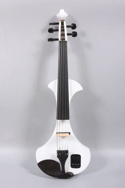 Yinfente 4/4 Electric Violin 5string Active Pikcup Solid wood Violin White Color with violin case bow