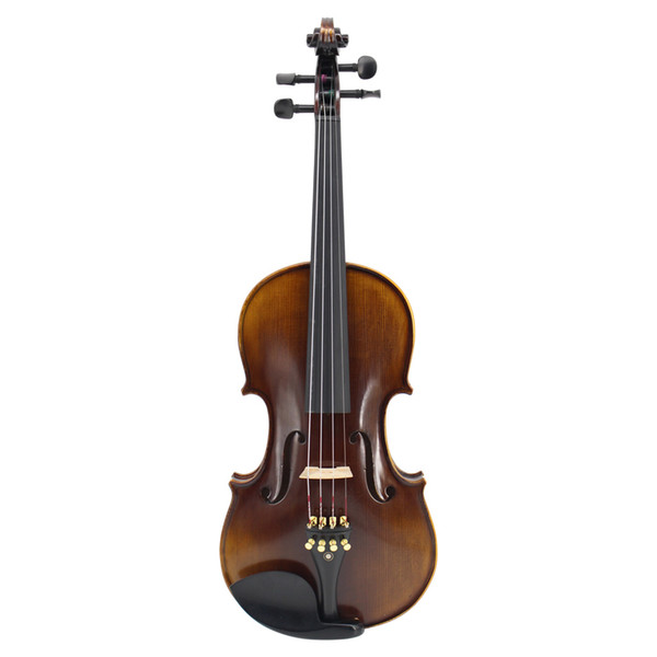 Nature Flamed Maple Acoustic Violin Master Handmade Antique Violin Full Size 1/4,1/2,3/4,4/4 Ebony Parts w/ Case Bow Rosin