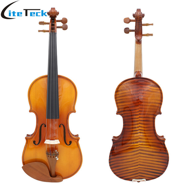 Full Size 4/4 Violin Spruce Flame Maple Veneer Fiddle for Performer Jujube Wood with Case Rosin Wiper Christmas Gift Present