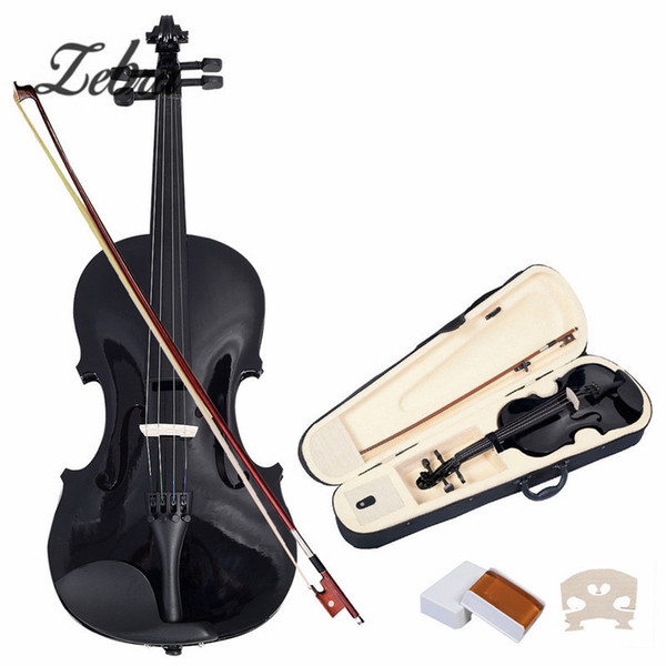 wholesale 4/4 Violin Natural Acoustic Basswood Face Board Faddle Violin with Case Box Rosin Bow For Musical Stringed Instruments