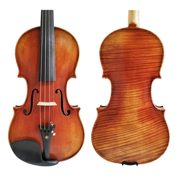 Free Shipping Copy Stradivarius 1716 100% Handmade Oil Varnish Violin + Carbon Fiber Bow Foam Case FPVN04 #3