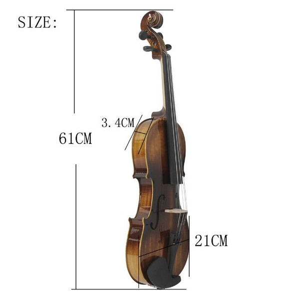 free shipping New AV-207 Bright Violin 4/4 Solid Wood Violin Practice Grade Examination Performance