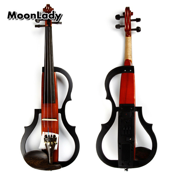 4/4 Wood Electric Violin Black and Brown Musical Instruments Stringed Instrument Suitable for Beginners and Music Amateurs