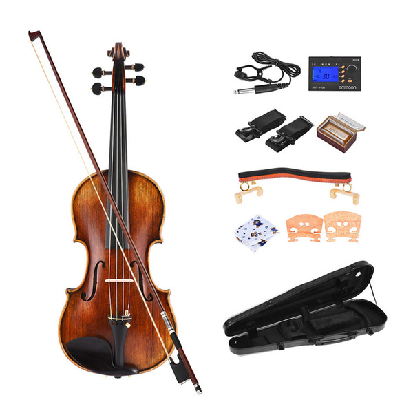 wholesale 4/4 Full Size Violin Pro Master Maestro Antonio Stradivari 1716 Style HandmadeViolin Kit Fiddle with Violin Case Rest