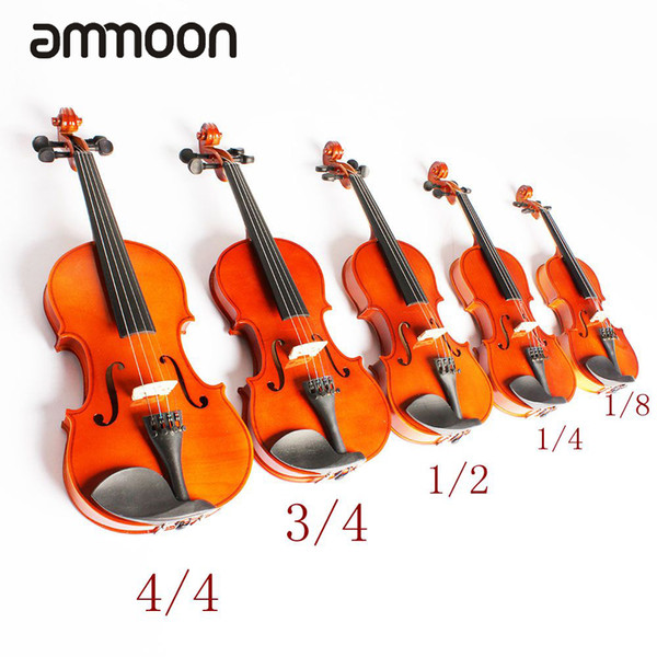 High Quality 1/8 Violin Fiddle Basswood Body Steel String Arbor Bow Stringed Instrument Musical Toy for Kids Beginners