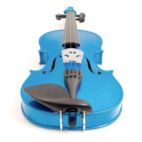 4/4 3/4 1/2 1/4 1/8 Violin Blue Maple Wood Acoustic Violin With Case, Rosin, Bow