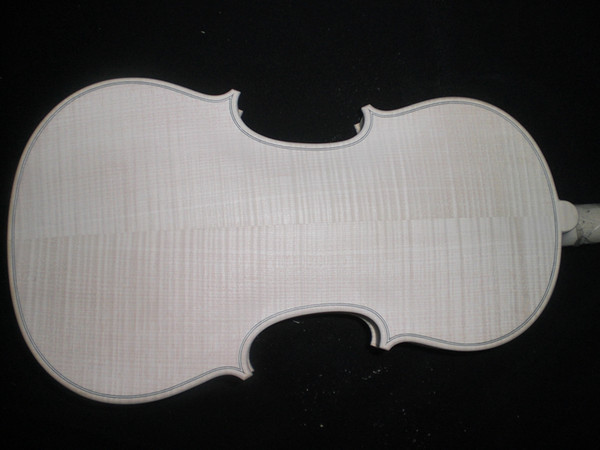 1PC High Grade Unfinished White Violin European Wood with Ebony Fingerboard 4/4 E03305#