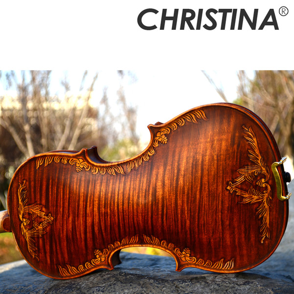 wholesale V07-carved Violin 4/4 Advanced Italy handmade violin Antique Spruce wood Violino Musical Instrument,violin case,rosin