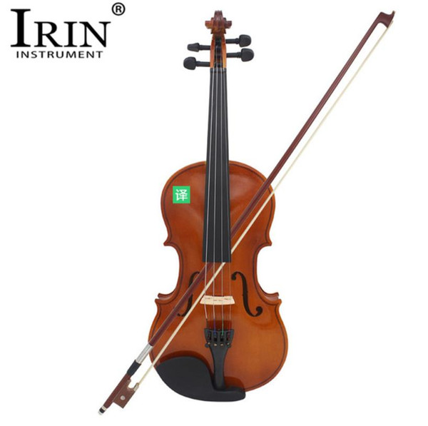 IRIN 4/4 Full Size Natural Acoustic Violin Fiddle Craft Violino With Case Mute Bow Strings 4-String Instrument For Beiginner