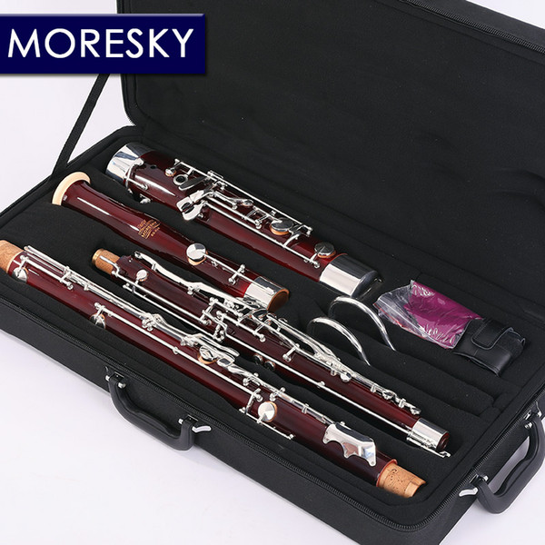 MORESKY Professional C Tone Bassoon Cupronickel silver Key Maple body Bassoon