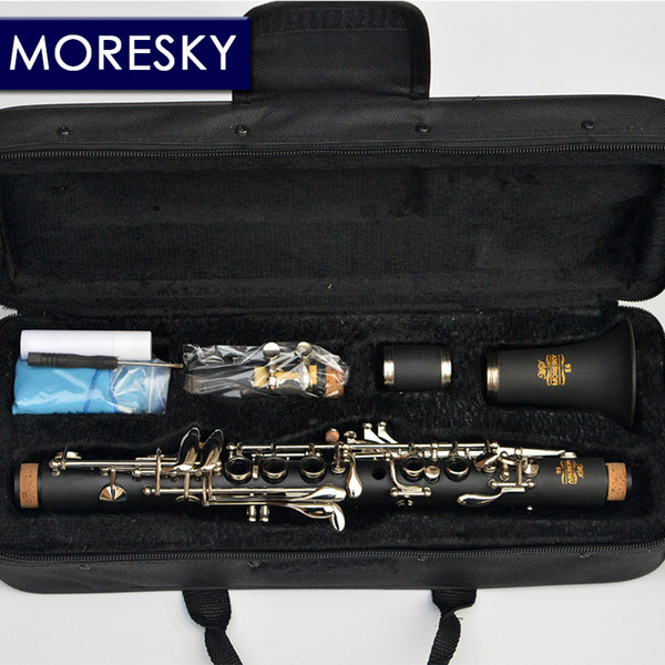 MORESKY Clarinet Eb tone soprano clarinet Hard Rubber Body Material Clarinet for Children Nickel Plated keys