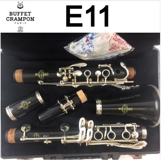 New BUFFET E11 Clarinet With Mouthpiece Accessories 17 key Bb Tone Sandalwood Ebony Professional Intermediate Woodwinds Student Model