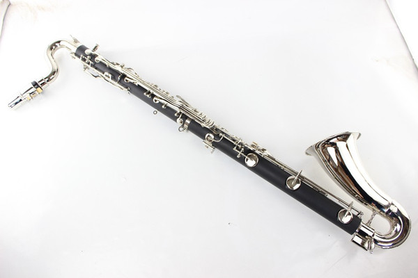 Buffet Black Bass Clarinet High Quality Bb Clarinet Drop B Tuning Mahogany Clarinet Silver Plated Key Buffet Keys Musical Instrument