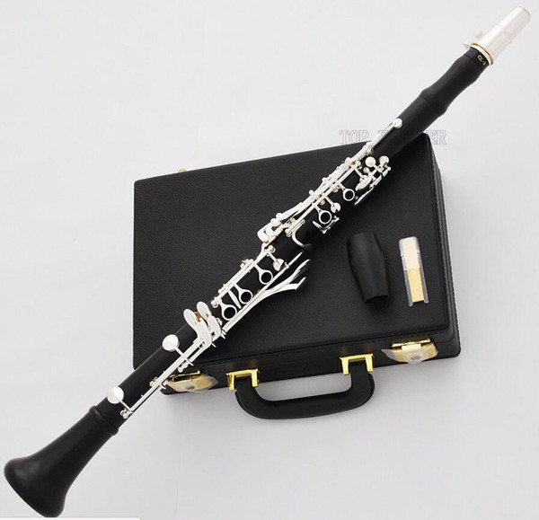 New Arrivals Professional 17 Key Bb Clarinet Ebony Wooden Body Italian Pads New Case Free Shipping