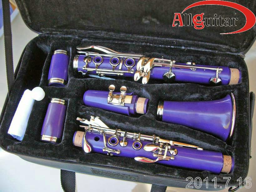 Bright purple CLARINET 17 key with Case professional Woodwind 2012