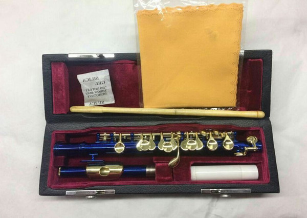 Metal blue and gold PICCOLO with case BRAND new perfect student