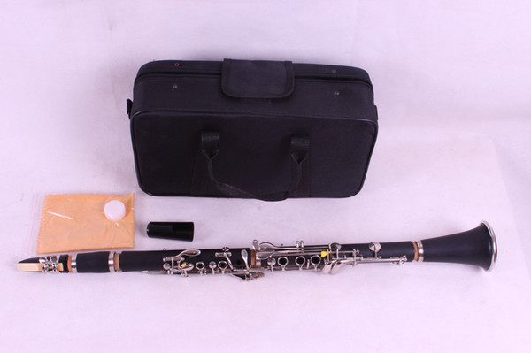 high quality 1 pcs CLARINET Ebonite WOOD Bb Key 17 Keys Nice Sound nickel Plated Top grade