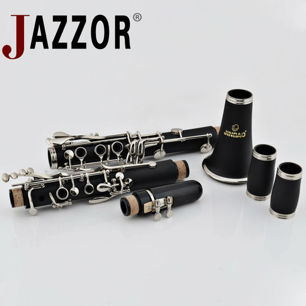 JAZZOR JBCL-530 Student Clarinet 17 key Professional clarinete B Flat Nickel plated Clarinet reeds case woodwind instruments