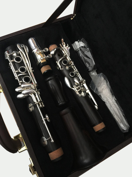 Composite Wood Professional Clarinet Trop B Tuning, Rosewood Mahogany Clarinet Silvering accessories Buffet Keys