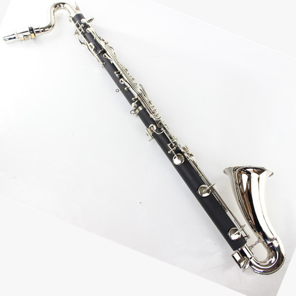 Black Bass Clarinet Professional Bb Clarinet Drop B Tuning oboe Mahogany Clarinet Silvering Key Buffet Keys With box free shipping