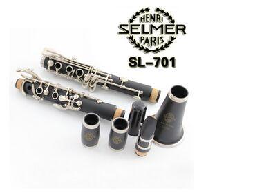 Professional Musical Instrument SELMER SL-701 Clarinet Bb Tone B Flat Bakelite 17 Key Clarinet For Students With Case Free Shipping